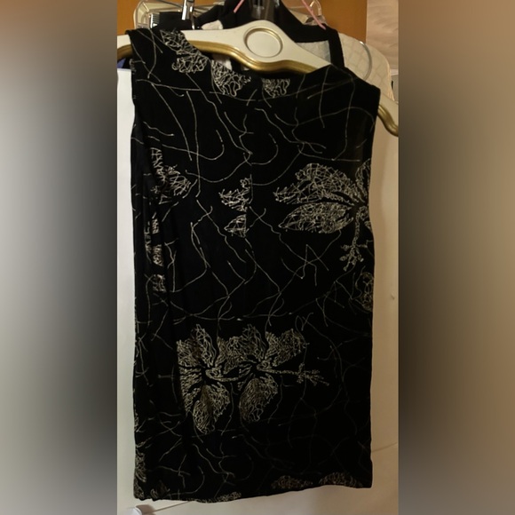 New Vikki Bi Top Black Beige Floral Pattern Sleeveless size OX made in USA - Picture 15 of 16